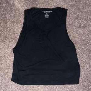 American Eagle Black High Neck Tank